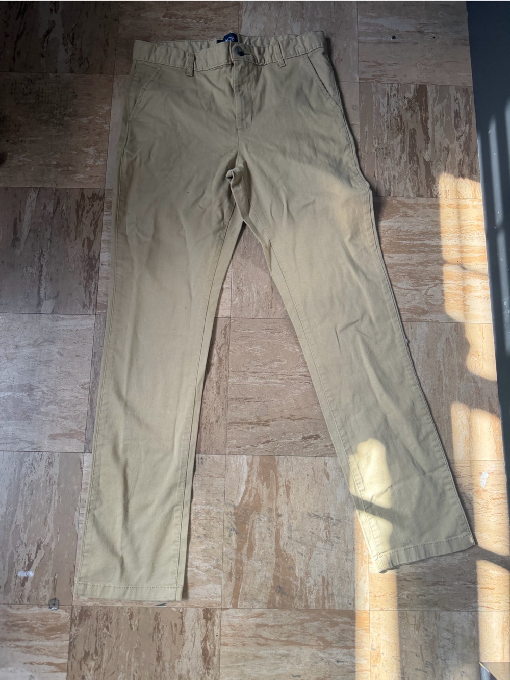 Boys Khaki Straight-Leg Pants - Classic Casual